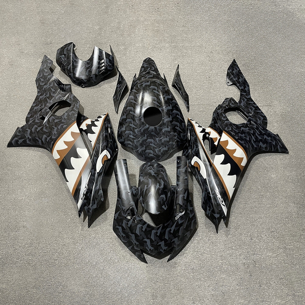 For YAMAHA YZF-R6 2017-2026 Aftermarket Carbon Fiber Custom Painted Any Color 100% Fairings Kit | NiceFairings - paint design NO.6 option image