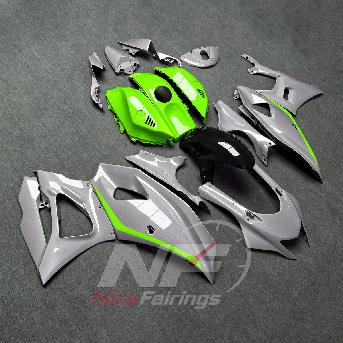 Aftermarket ABS Plastic Cowling Kit Fits 2021-2025 Yamaha YZF-R7 | NiceFairings - front angle image