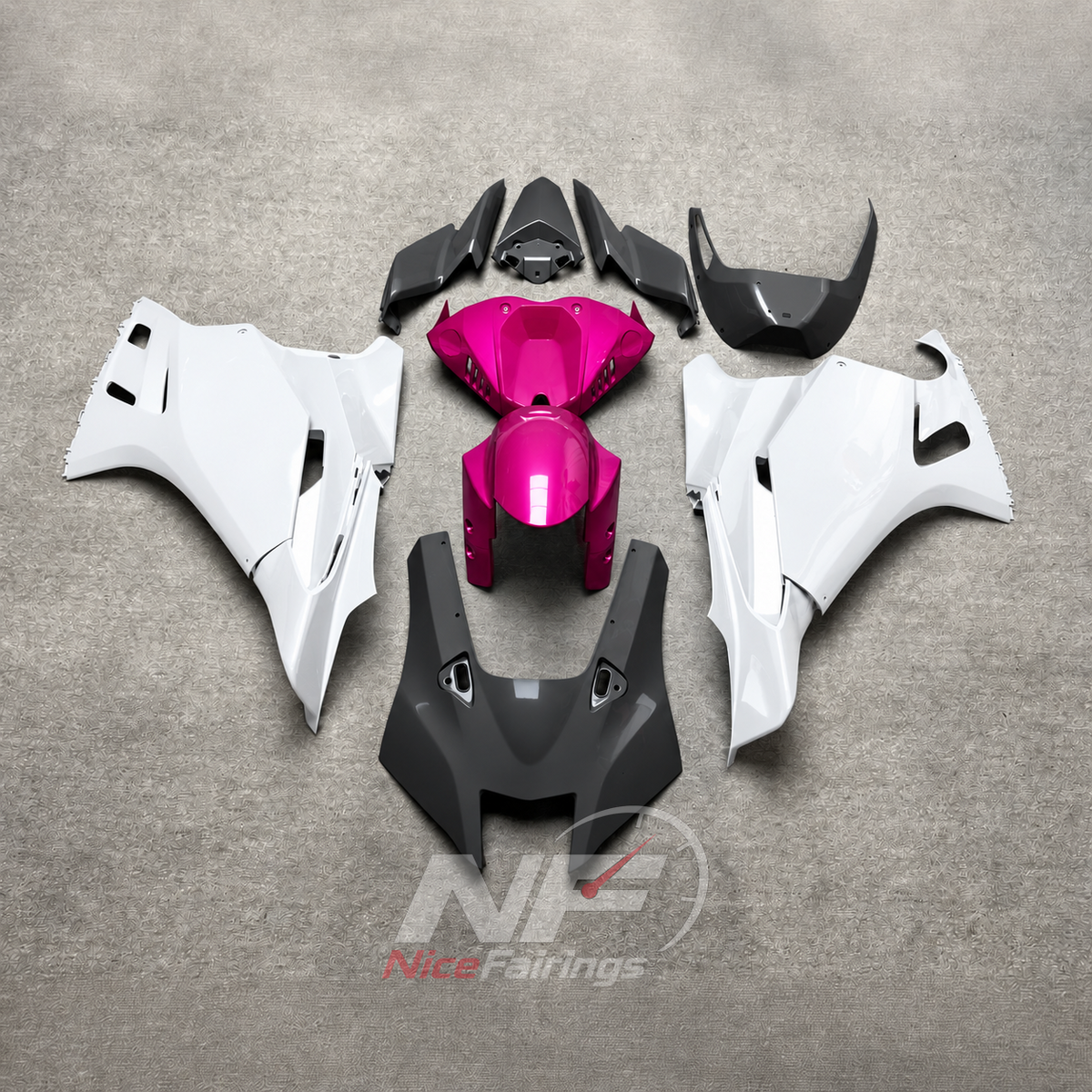 ABS Plastic Motorcycle Fairing Kit Fits YAMAHA YZF-R9 2025-2026 - Gray Custom-Painted | NiceFairings - paint design NO.3 option image