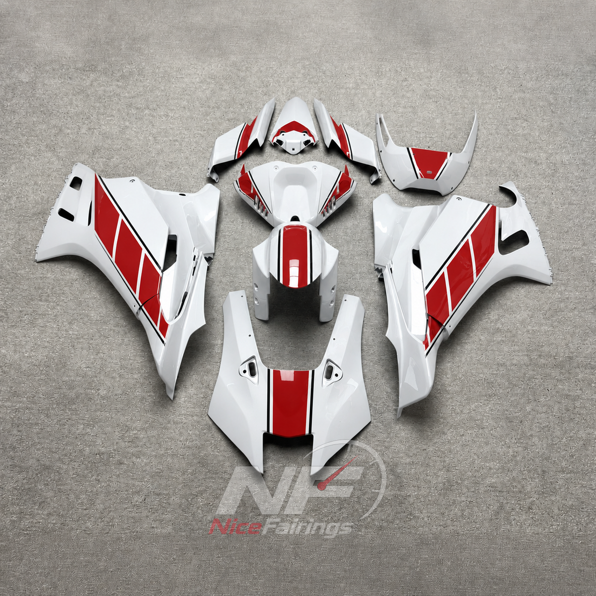 ABS Body Panel Kit Fits YAMAHA YZF-R9 2025-2026 - White Painted | NiceFairings - paint design NO.7 option image