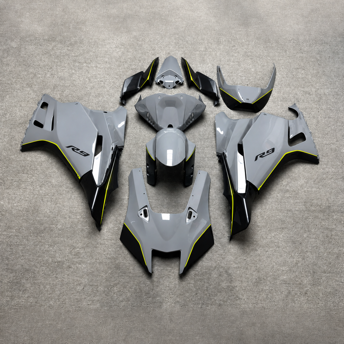 ABS Plastic Motorcycle Fairing Kit Fits YAMAHA YZF-R9 2025-2026 - Gray Custom-Painted | NiceFairings - main product image