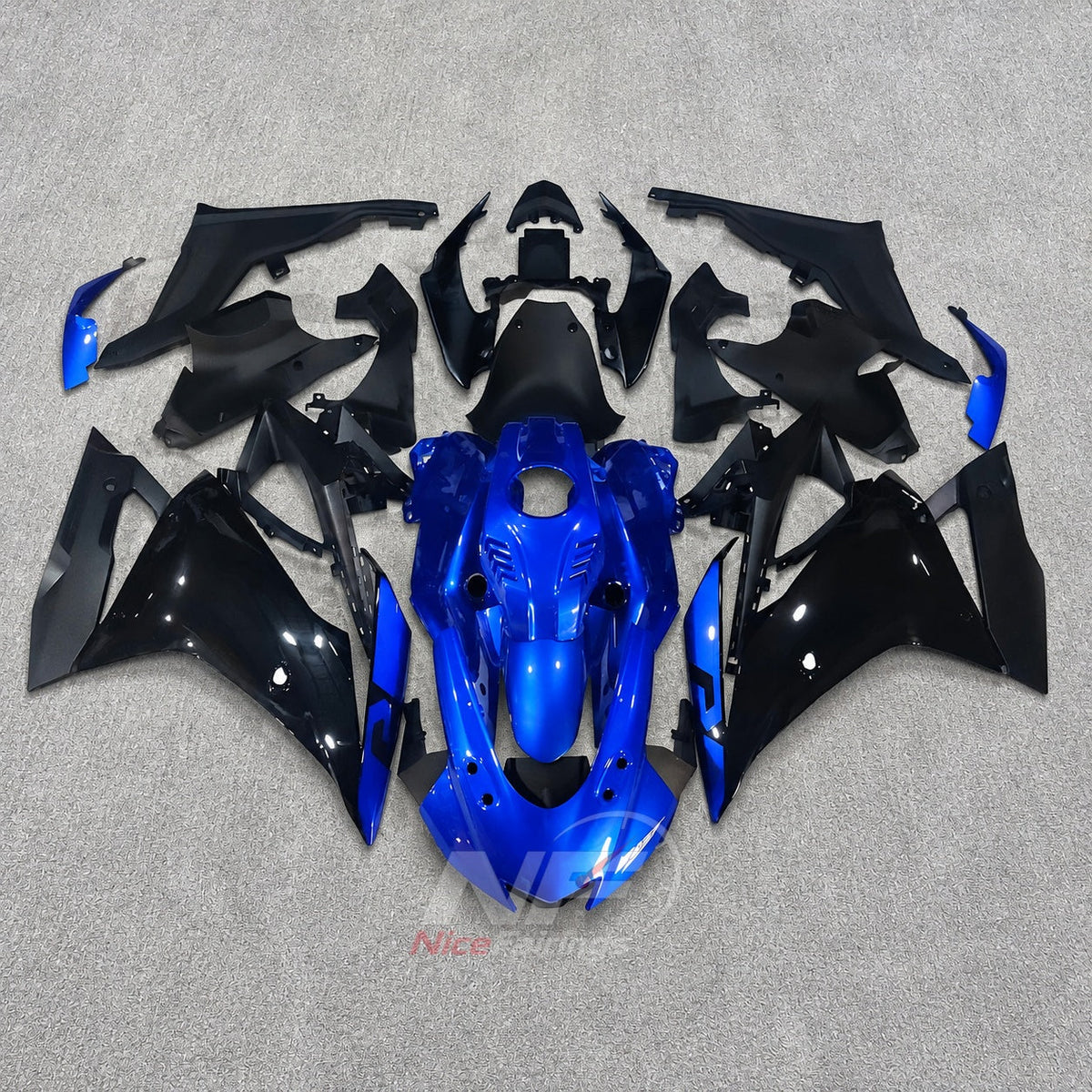 Fairing Kit Fits 2019-2022 YAMAHA YZF-R125 - ABS Plastic Bodywork - Blue Gray Black | NiceFairings - paint design NO.2 option image