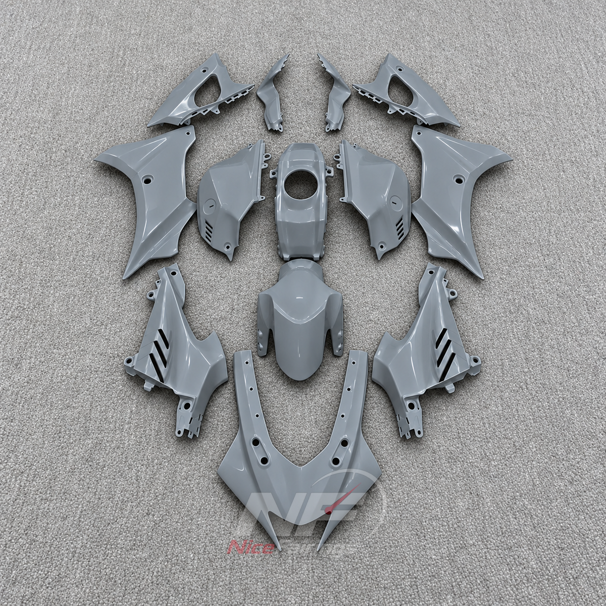 Motorcycle Fairing Kit Fits 2023-2026 YAMAHA YZF-R125 - ABS Plastic Bodywork - Gray | NiceFairings - main product image
