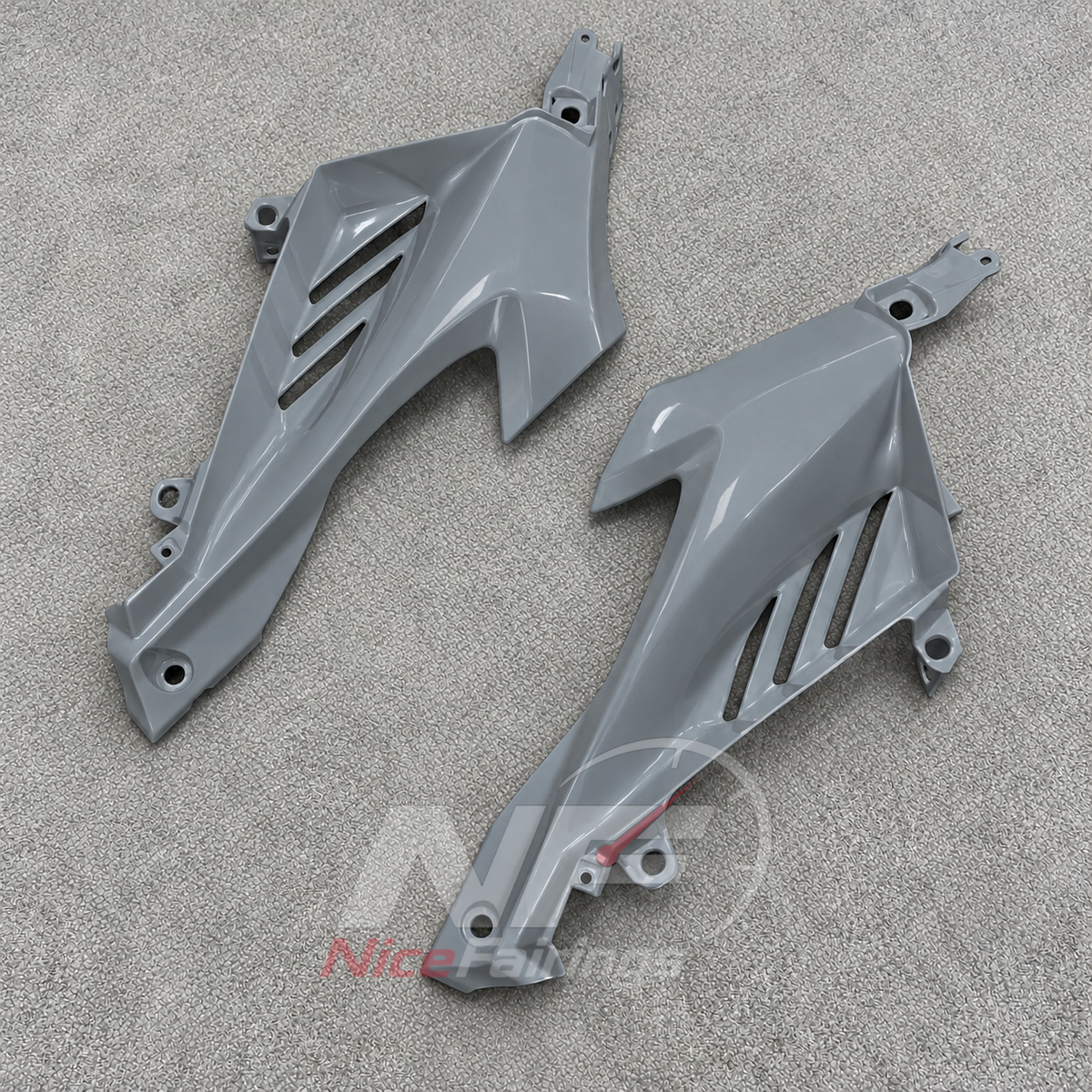 Motorcycle Fairing Kit Fits 2023-2026 YAMAHA YZF-R125 - ABS Plastic Bodywork - Gray | NiceFairings - rear angle image