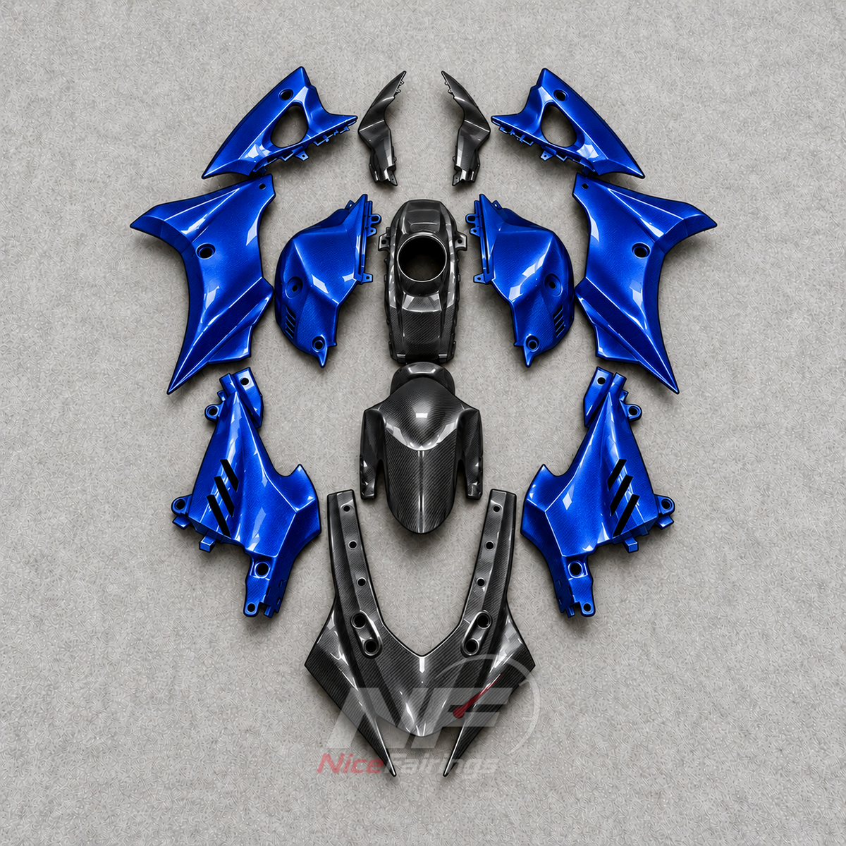 Motorcycle Fairing Kit Fits 2023-2026 YAMAHA YZF-R125 - ABS Plastic Bodywork - Blue Black | NiceFairings - main product image