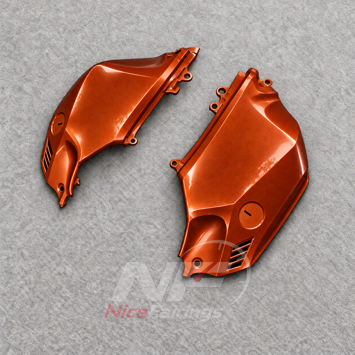 Aftermarket Fairing Kit Fits 2023-2026 YAMAHA YZF-R125 - ABS Plastic Bodywork - Orange Black | NiceFairings - front angle image