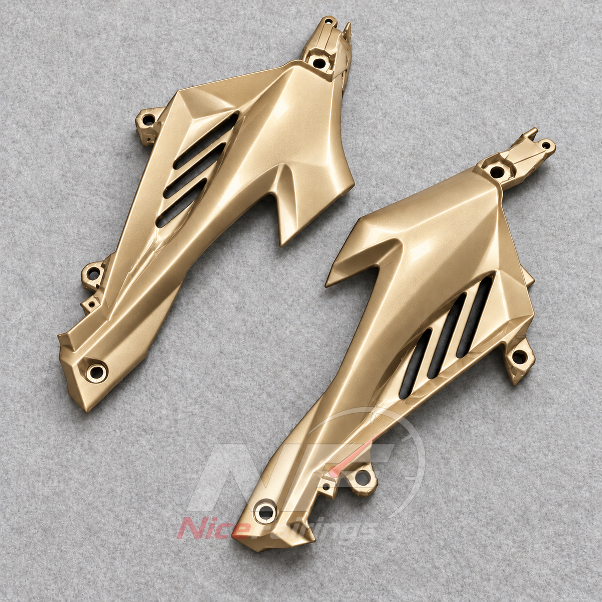 Replacement Fairings Fit 2023-2026 YAMAHA YZF-R125 - ABS Plastic Bodywork - Teal Gold Black | NiceFairings - rear angle image