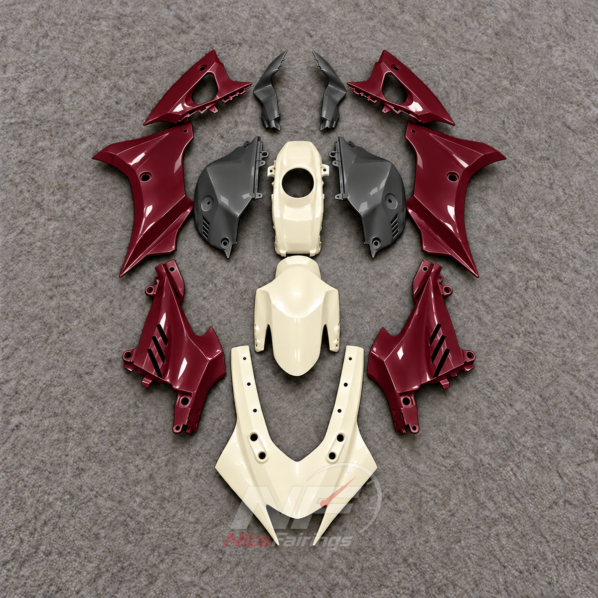 Fairing Kit Fits 2023-2026 YAMAHA YZF-R125 - ABS Plastic Bodywork - Gold | NiceFairings - paint design NO.4 option image