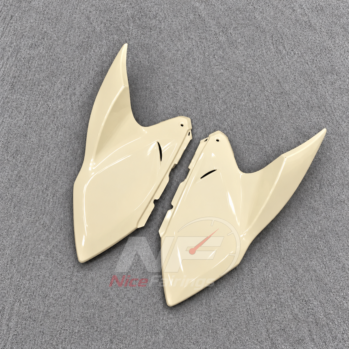 Fairing Kit Fits 2026 KAWASAKI Z1100 - Injection-Molded ABS Plastic - Ivory | NiceFairings - front angle image