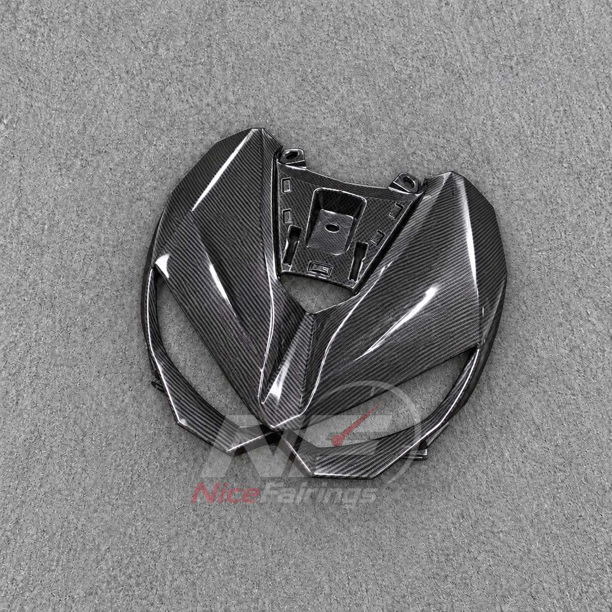 Aftermarket Fairing Kit Fits 2026 KAWASAKI Z1100 - ABS Plastic Bodywork - Black Carbon Fiber Look | NiceFairings - side angle image