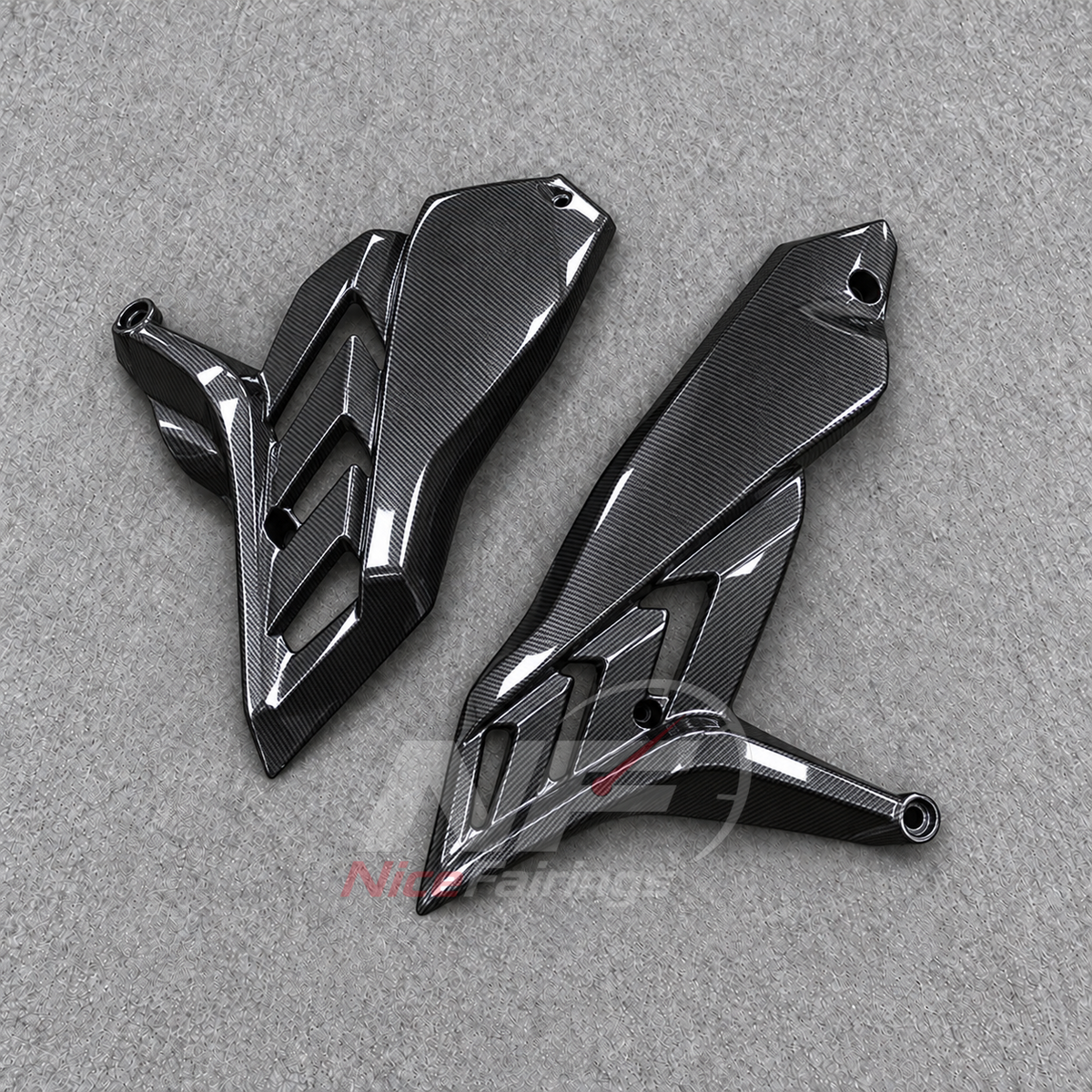Aftermarket Fairing Kit Fits 2026 KAWASAKI Z1100 - ABS Plastic Bodywork - Black Carbon Fiber Look | NiceFairings - additional angle image