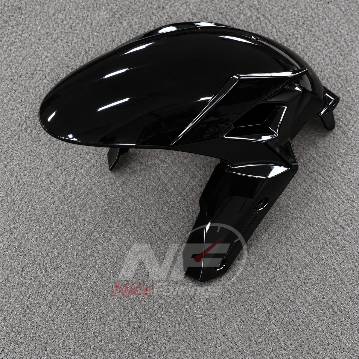 Fairings Kit Fits 2026 KAWASAKI Z1100 - Injection-Molded ABS Plastic - Ivory Black | NiceFairings - rear angle image