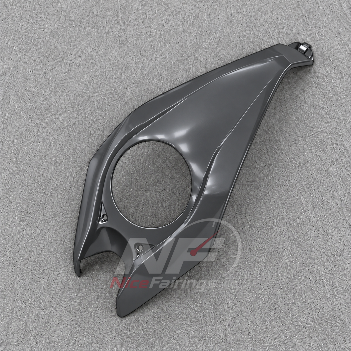 Replacement Fairings Fit 2026 KAWASAKI Z1100 - Injection-Molded ABS Plastic - Gray | NiceFairings - side angle image
