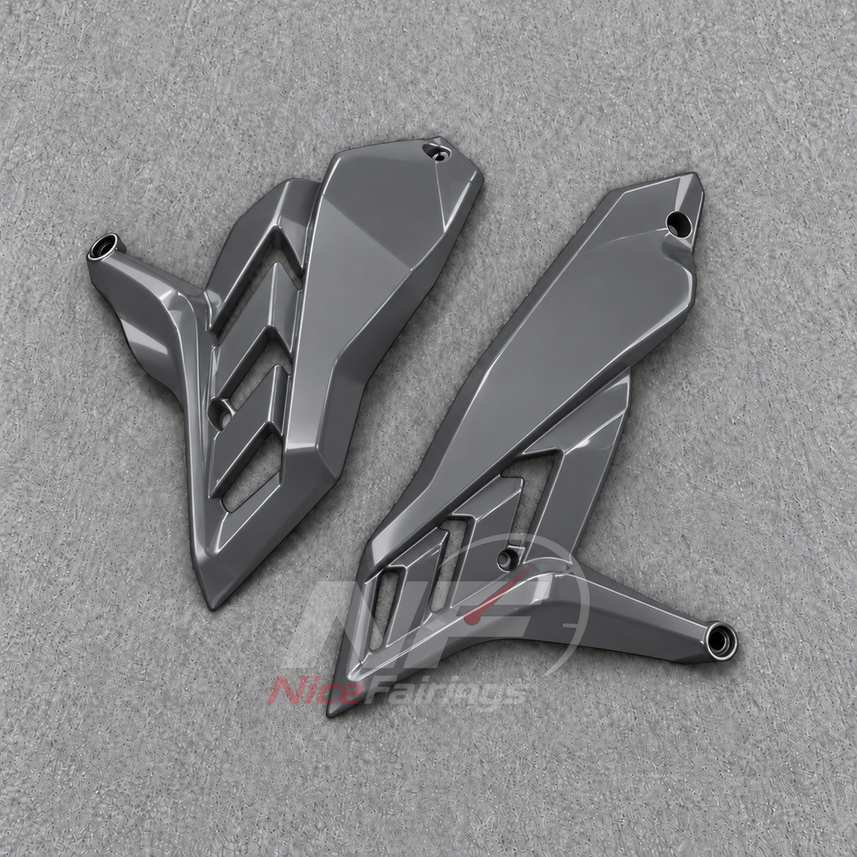 Replacement Fairings Fit 2026 KAWASAKI Z1100 - Injection-Molded ABS Plastic - Gray | NiceFairings - detail angle image