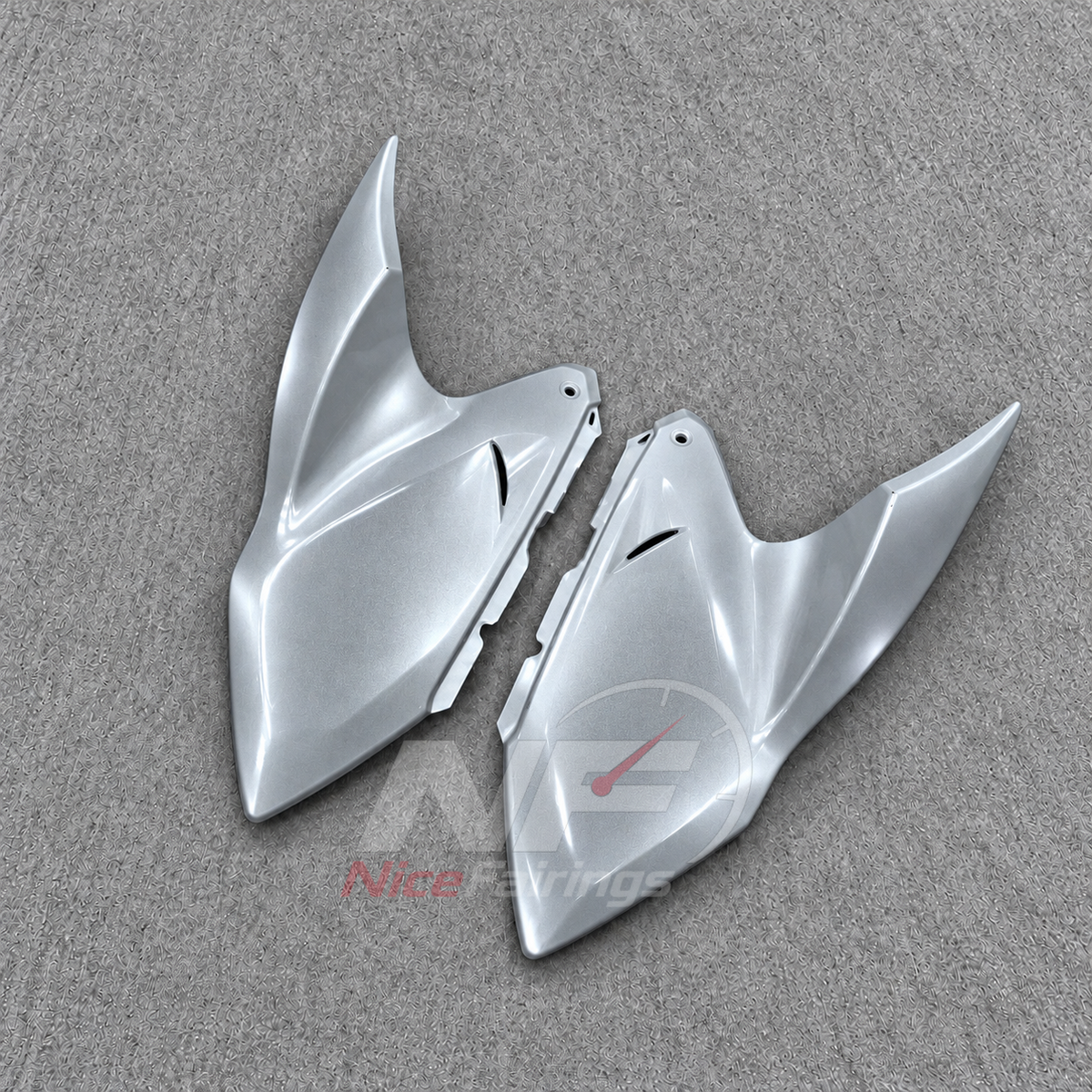 ABS Plastic Fairing Kit Fits 2026 KAWASAKI Z1100 - Injection-Molded Bodywork - Silver | NiceFairings - detail angle image