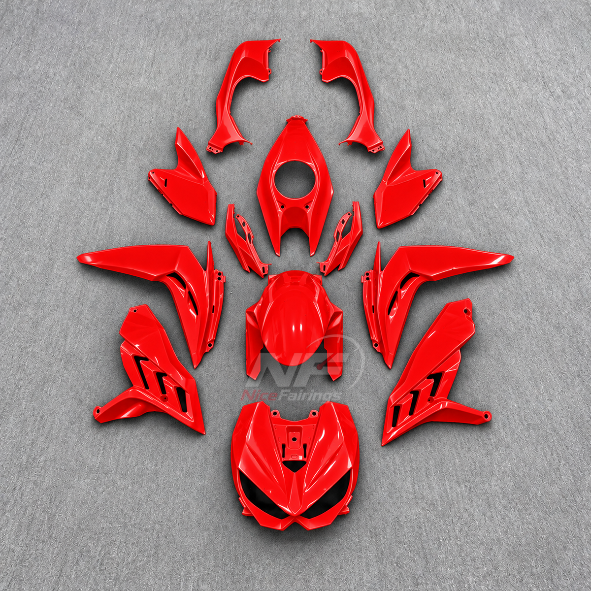 ABS Plastic Fairing Kit Fits 2026 KAWASAKI Z1100 - Injection-Molded Bodywork - Silver | NiceFairings - paint design NO.2 option image