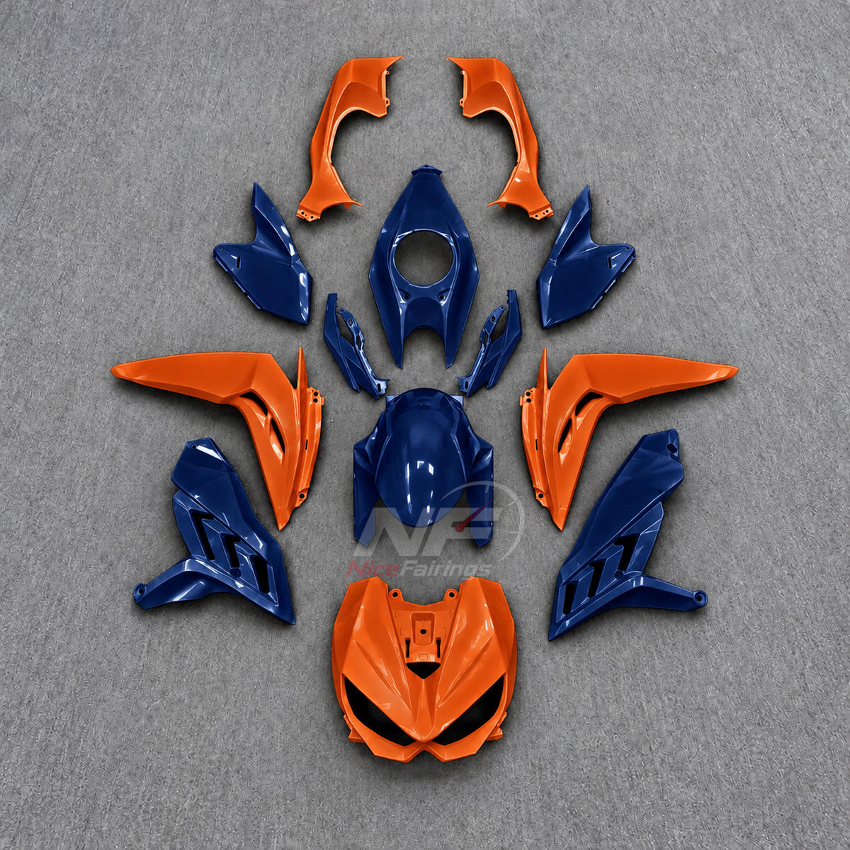 Injection-Molded Fairing Kit Fits 2026 KAWASAKI Z1100 - ABS Plastic Bodywork - Red | NiceFairings - paint design NO.2 option image