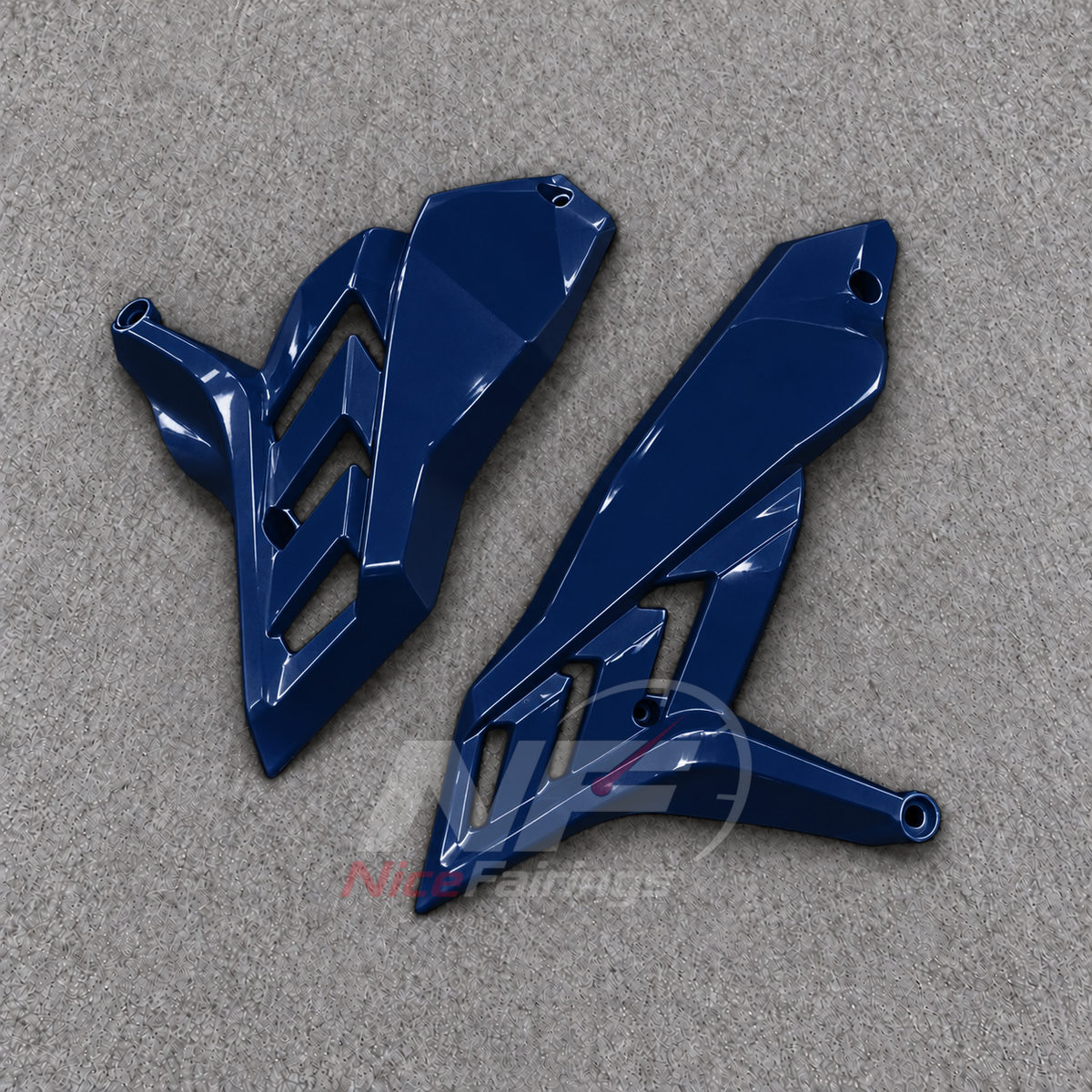 Sportbike Fairing Kit Fits 2026 KAWASAKI Z1100 - Injection-Molded ABS Plastic - Orange Blue | NiceFairings - rear angle image