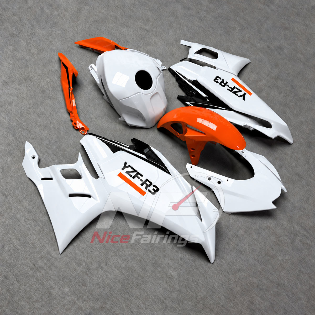 Aftermarket Motorcycle Fairing Kit Fits Yamaha YZF-R25 YZF-R3 2025-2026 | NiceFairings - front angle image