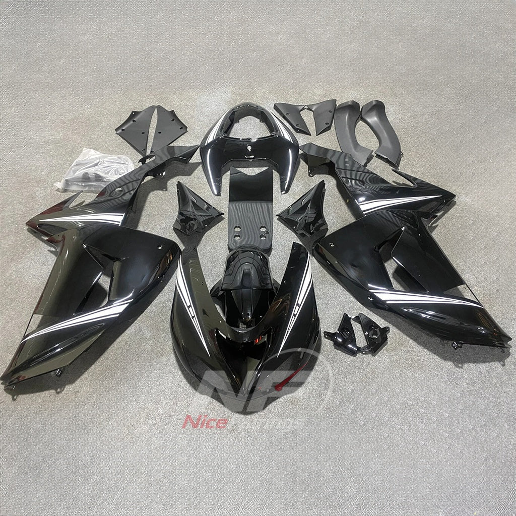 KAWASAKI ZX10R 2006-2007 - Black with silver trim - paint design NO.3 option image