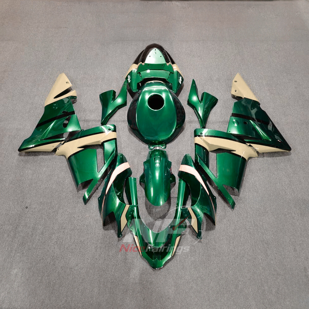 KAWASAKI ZX10R 2004-2005 - Green-cream panels - paint design NO.3 option image