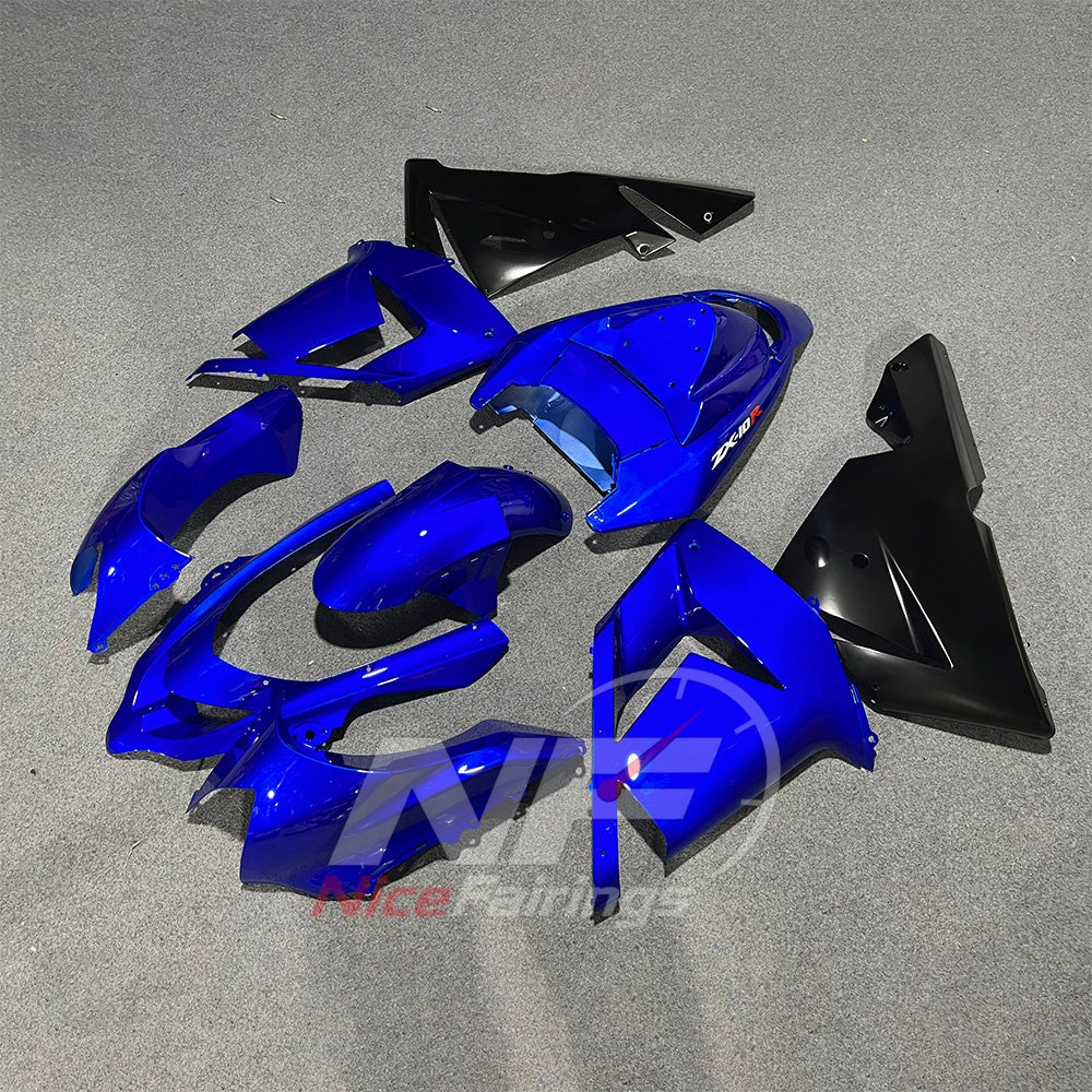 Fairing Kit Fits 2004-2005 KAWASAKI ZX10R - ABS Plastic - Blue | NiceFairings - side angle image