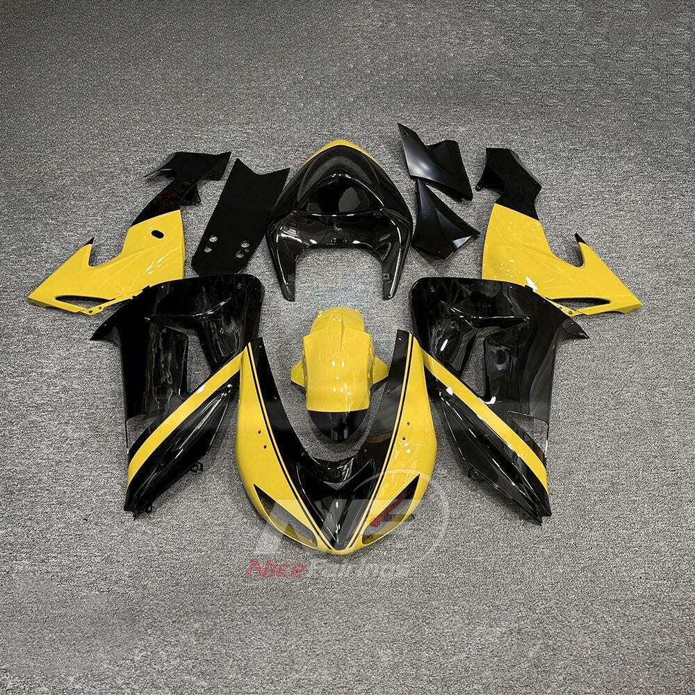 KAWASAKI ZX10R 2006-2007 - Yellow-black panels - paint design NO.3 option image