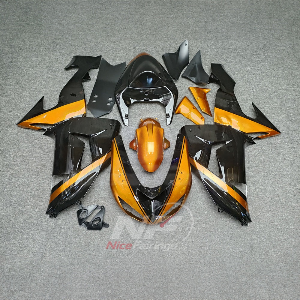 KAWASAKI ZX10R 2006-2007 - Orange-black panels - paint design NO.2 option image