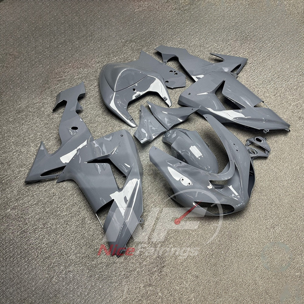 Fairing Kit Fits 2006-2007 KAWASAKI ZX10R - ABS Plastic Bodywork - Gray | NiceFairings - side angle image
