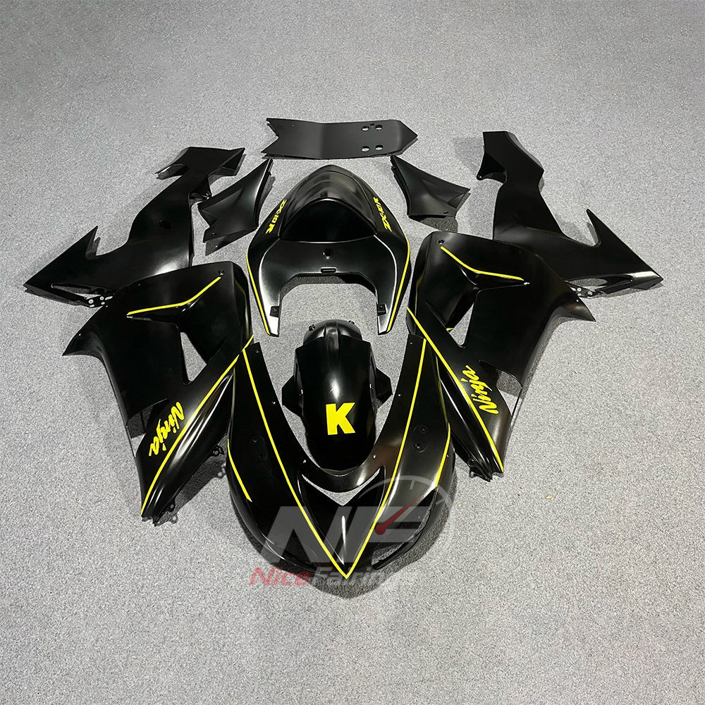 KAWASAKI ZX10R 2006-2007 - Black with yellow trim - paint design NO.5 option image