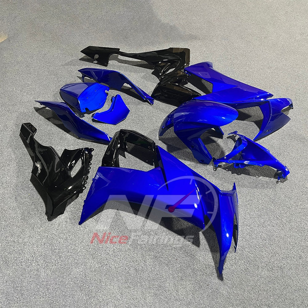 Fairing Kit Fits 2008-2010 KAWASAKI ZX10R - Blue ABS Bodywork | NiceFairings - front angle image