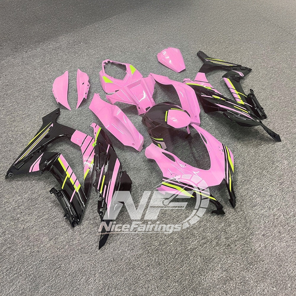 For Kawasaki ZX10R 2016-2020 2020 Carbon Fiber Look With Tank Cover Custom Painted 1 Fairings Kit | NiceFairings - side angle image