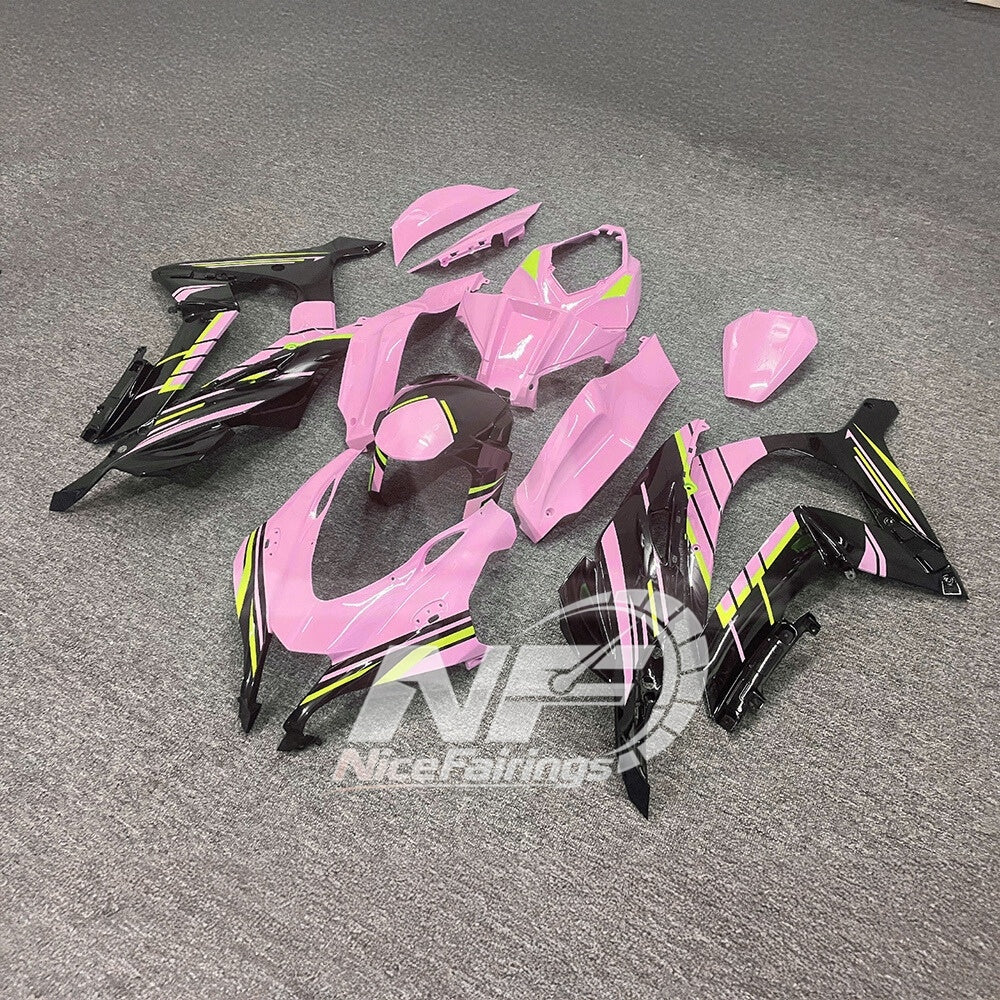 For Kawasaki ZX10R 2016-2020 2020 Carbon Fiber Look With Tank Cover Custom Painted 1 Fairings Kit | NiceFairings - front angle image