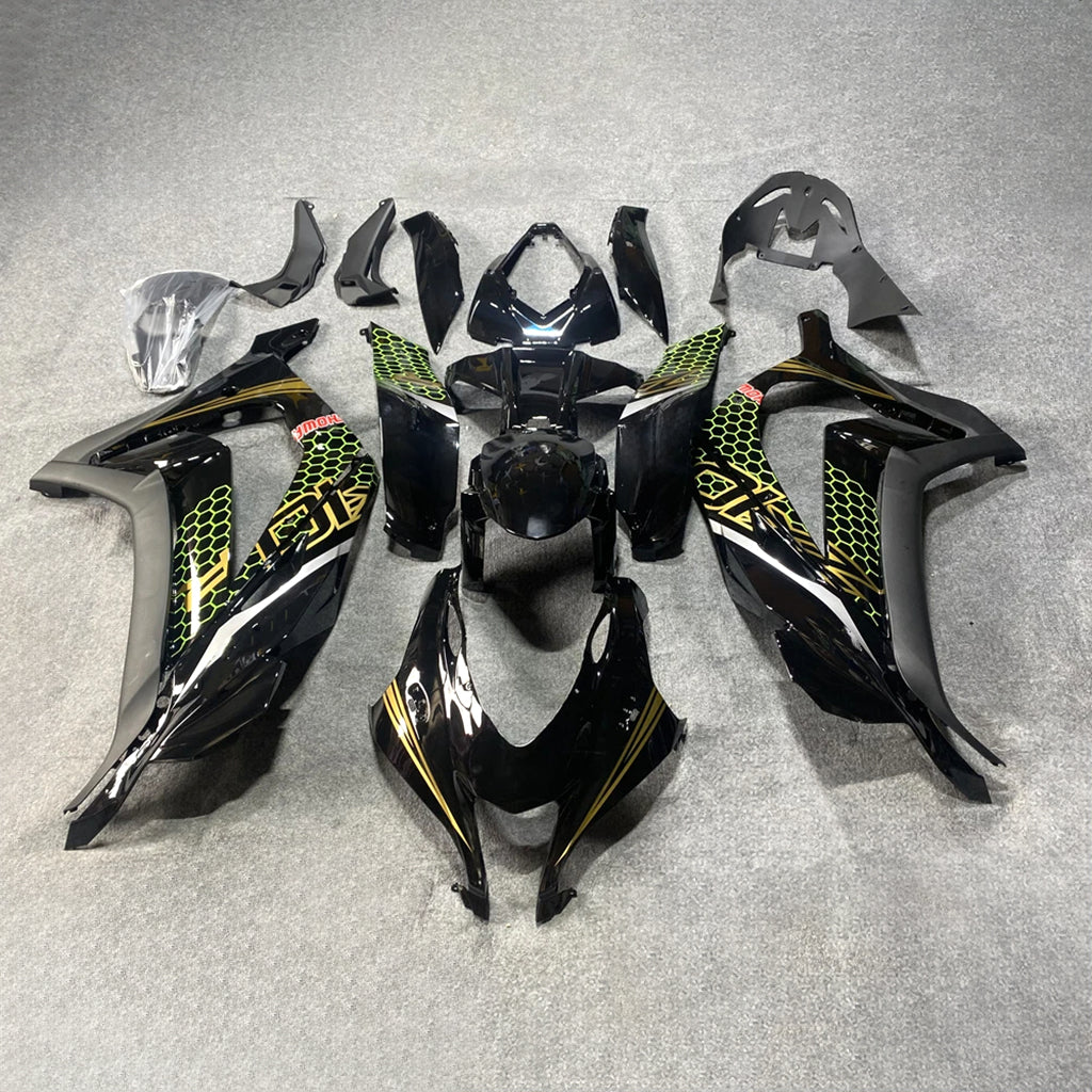 For Kawasaki ZX10R 2016-2020 Bodywork Carbon Fiber Custom Painted UV Protective Glos Fairings Kit | NiceFairings - paint design NO.6 option image