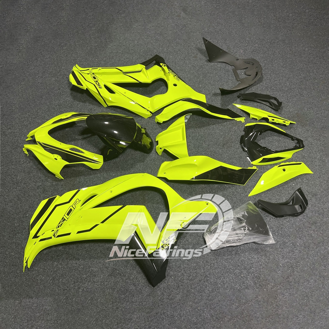 For Kawasaki ZX10R 2016-2020 2020 Carbon Fiber Street Custom Painted Any Color Pre-d Fairings Kit | NiceFairings - front angle image