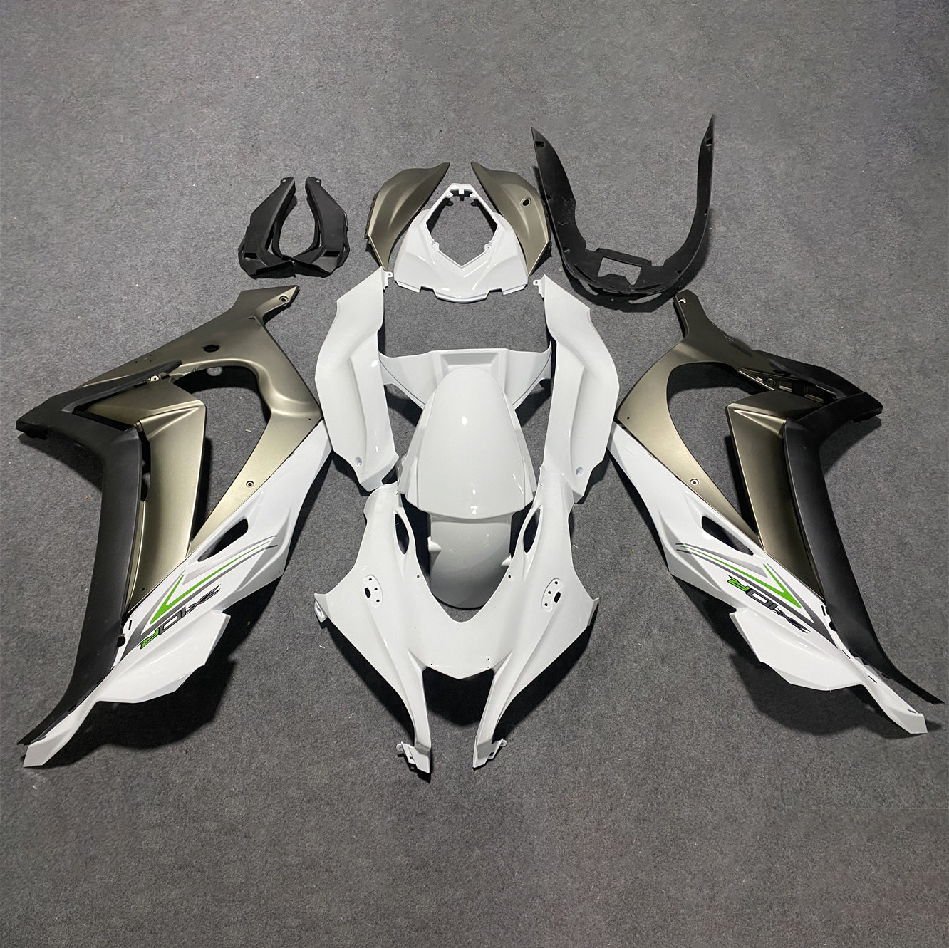 For Kawasaki ZX10R 2016-2020 Bodywork Carbon Fiber Custom Painted UV Protective Glos Fairings Kit | NiceFairings - paint design NO.8 option image