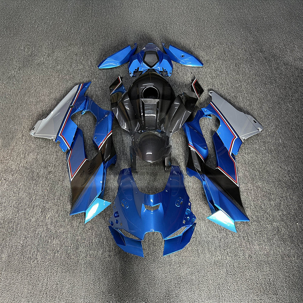 For Kawasaki ZX10R 2021-2026 17-26 Carbon Fiber 100% Fit Custom Painted Aftermarket Fairings Kit | NiceFairings - paint design NO.3 option image