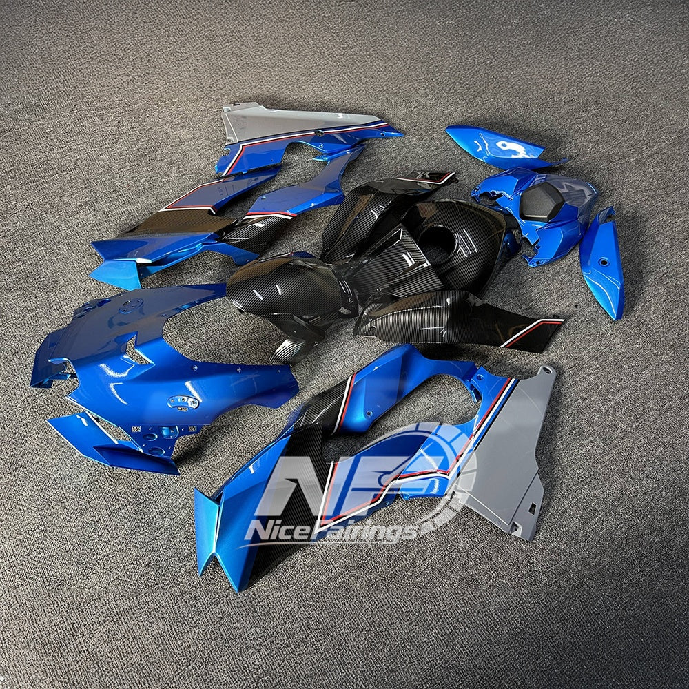 For Kawasaki ZX10R 2021-2026 17-26 Carbon Fiber Pattern Aftermarket 100% Fit Fairings Kit | NiceFairings - front angle image