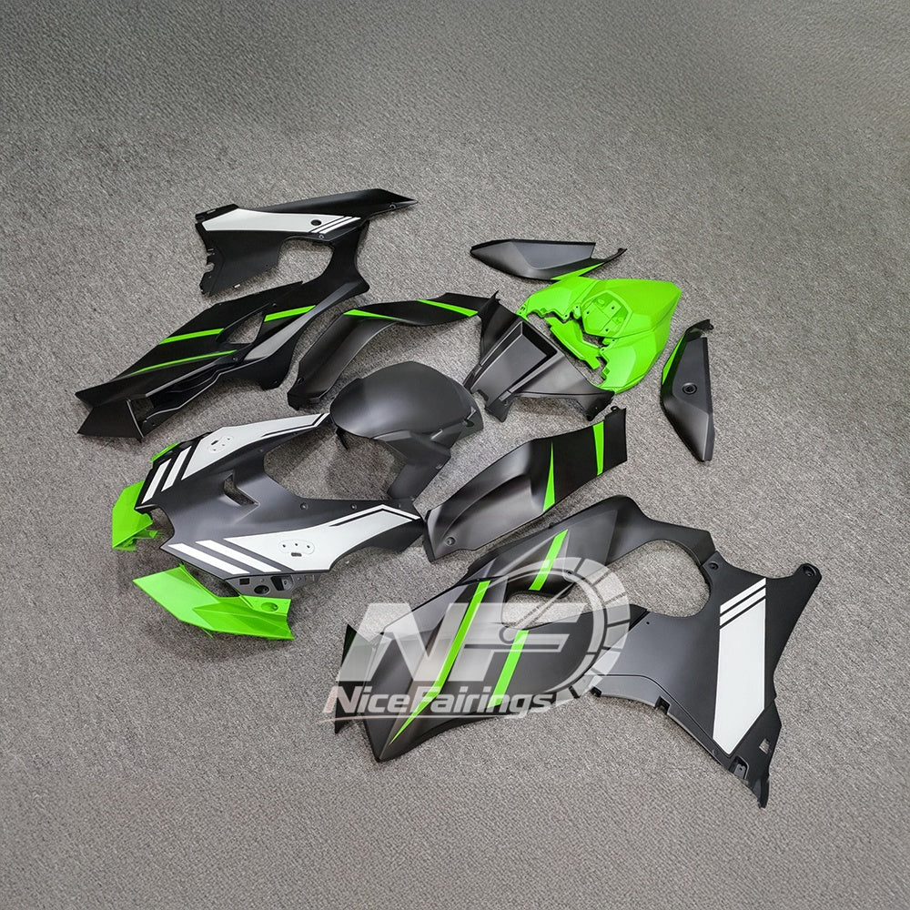 For Kawasaki ZX10R 2021-2026 Sportbike Body Repair Aftermarket Custom Color 100 Fairings Kit | NiceFairings - front angle image