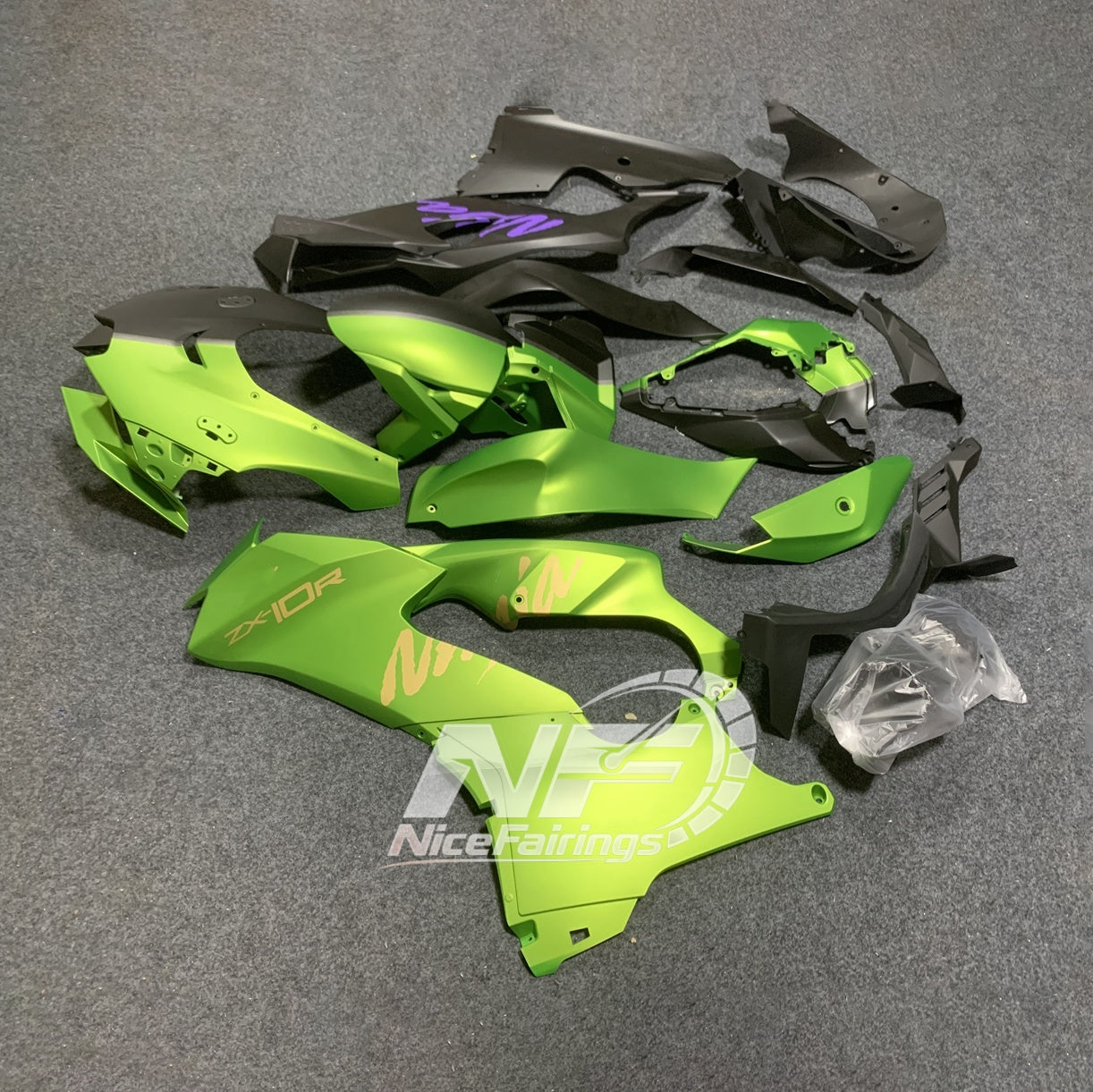 For Kawasaki ZX10R 2021-2026 Design 07 Fairings Kit | NiceFairings - front angle image