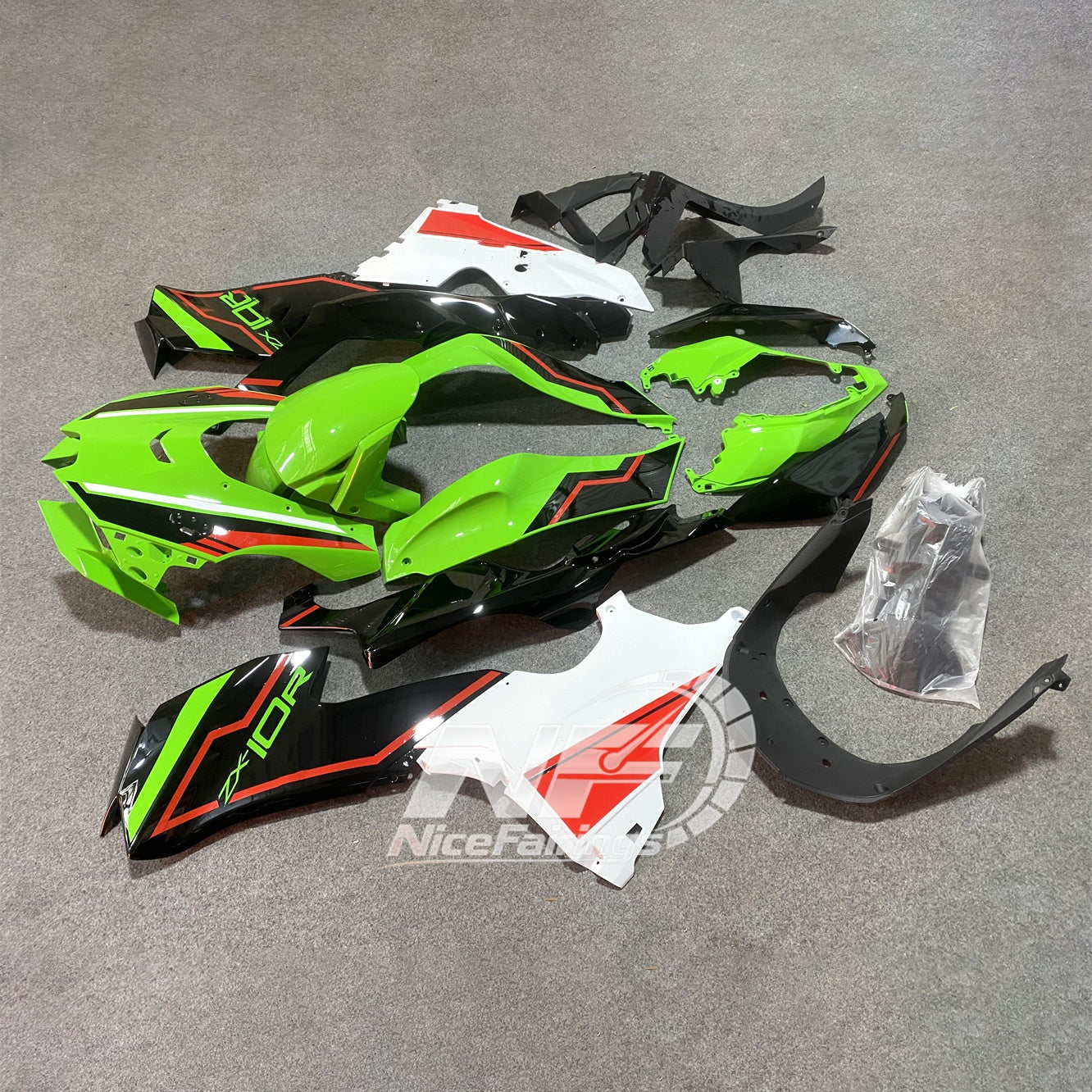 For Kawasaki ZX10R 2021-2026 Design 04 Fairings Kit | NiceFairings - front angle image