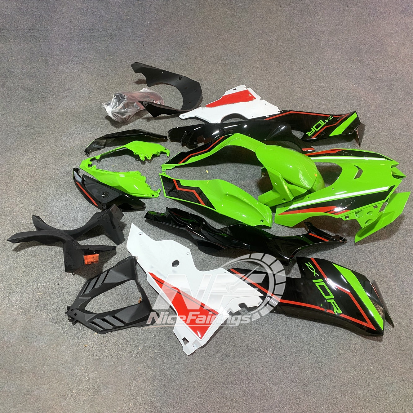 For Kawasaki ZX10R 2021-2026 Design 04 Fairings Kit | NiceFairings - side angle image
