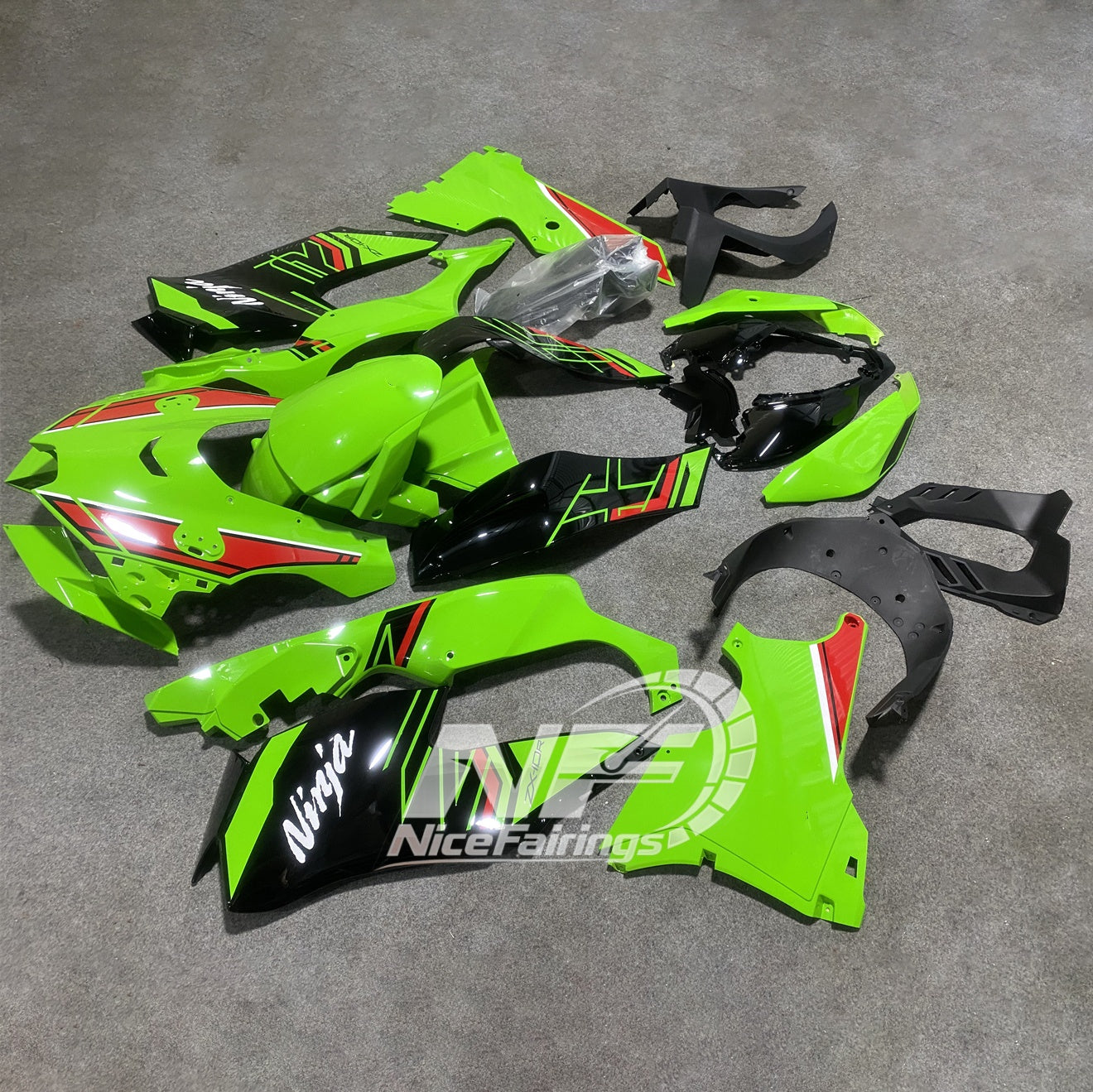 For Kawasaki ZX10R 2021-2026 Design 01 Fairings Kit | NiceFairings - front angle image