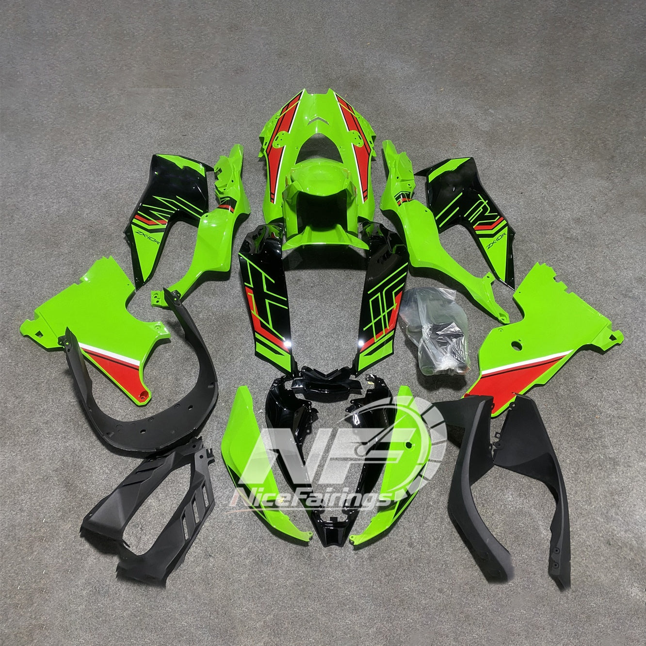 For Kawasaki ZX10R 2021-2026 Design 01 Fairings Kit | NiceFairings - rear angle image