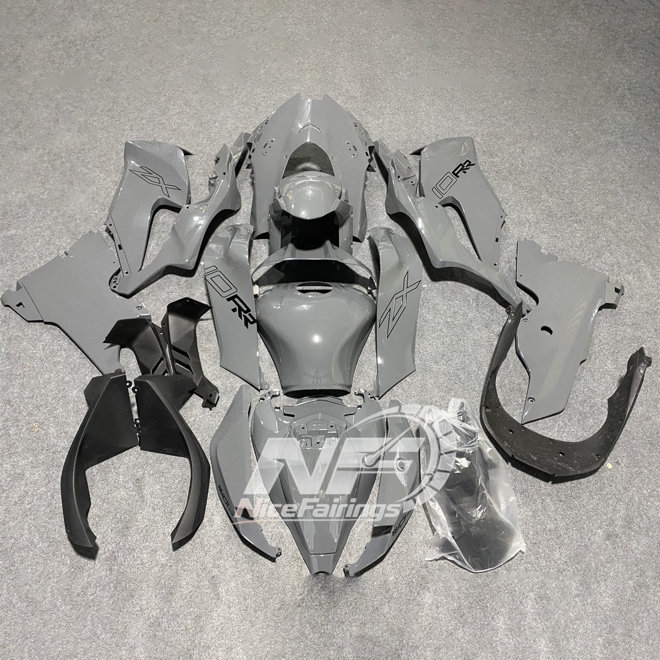 For Kawasaki ZX10R 2021-2026 ZX-10R Body Rebuild Aftermarket Parts Custom Decals Bod Fairings Kit | NiceFairings - rear angle image