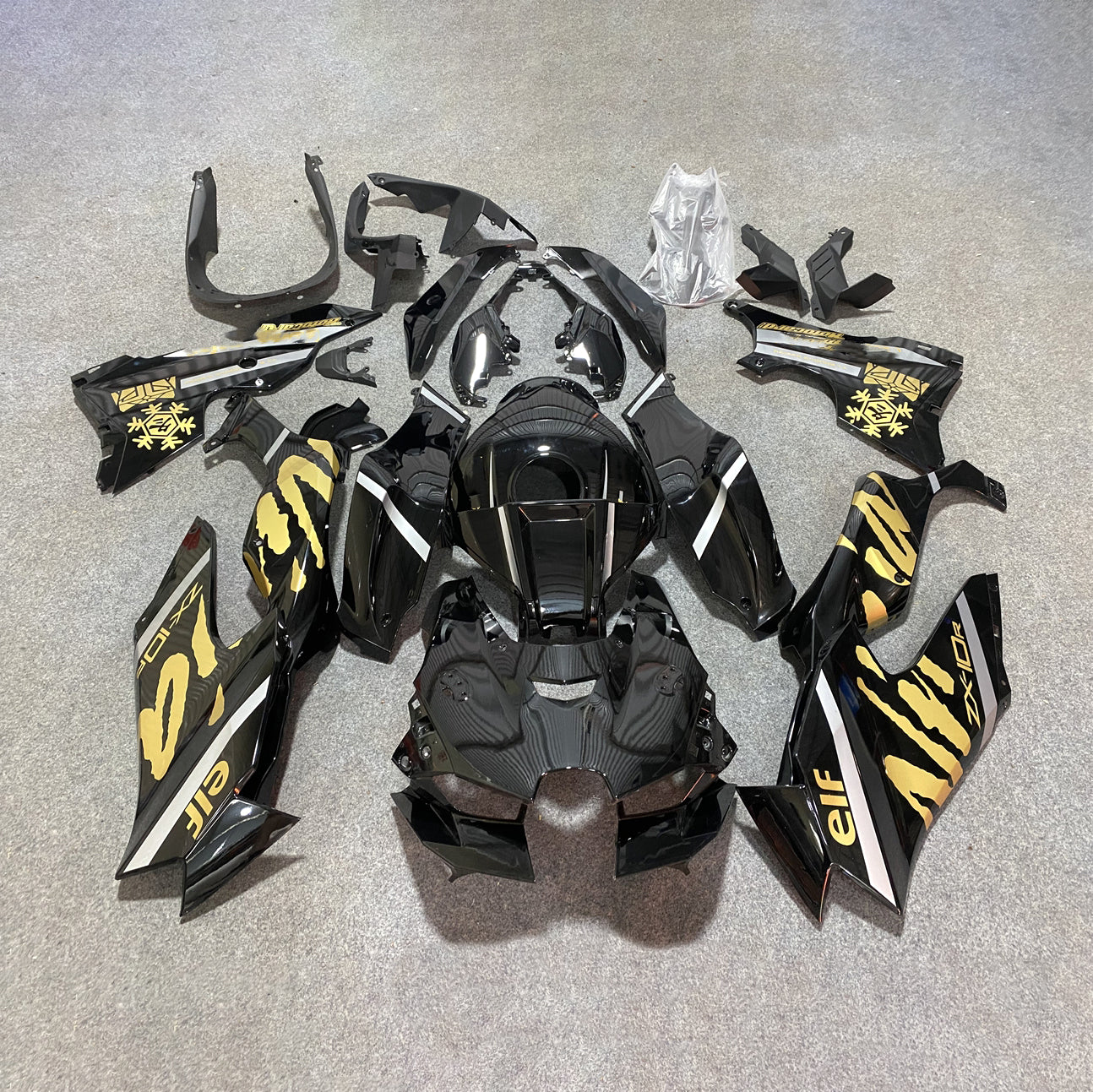 For Kawasaki ZX10R 2021-2026 Set Heatshield Included Aftermarket Custom Color Fairings Kit | NiceFairings - paint design NO.8 option image