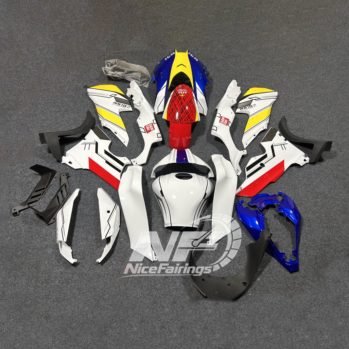 For Kawasaki ZX10R 2021-2026 17-26 Custom Color 100% Fit Aftermarket Cowling Fairings Kit | NiceFairings - rear angle image