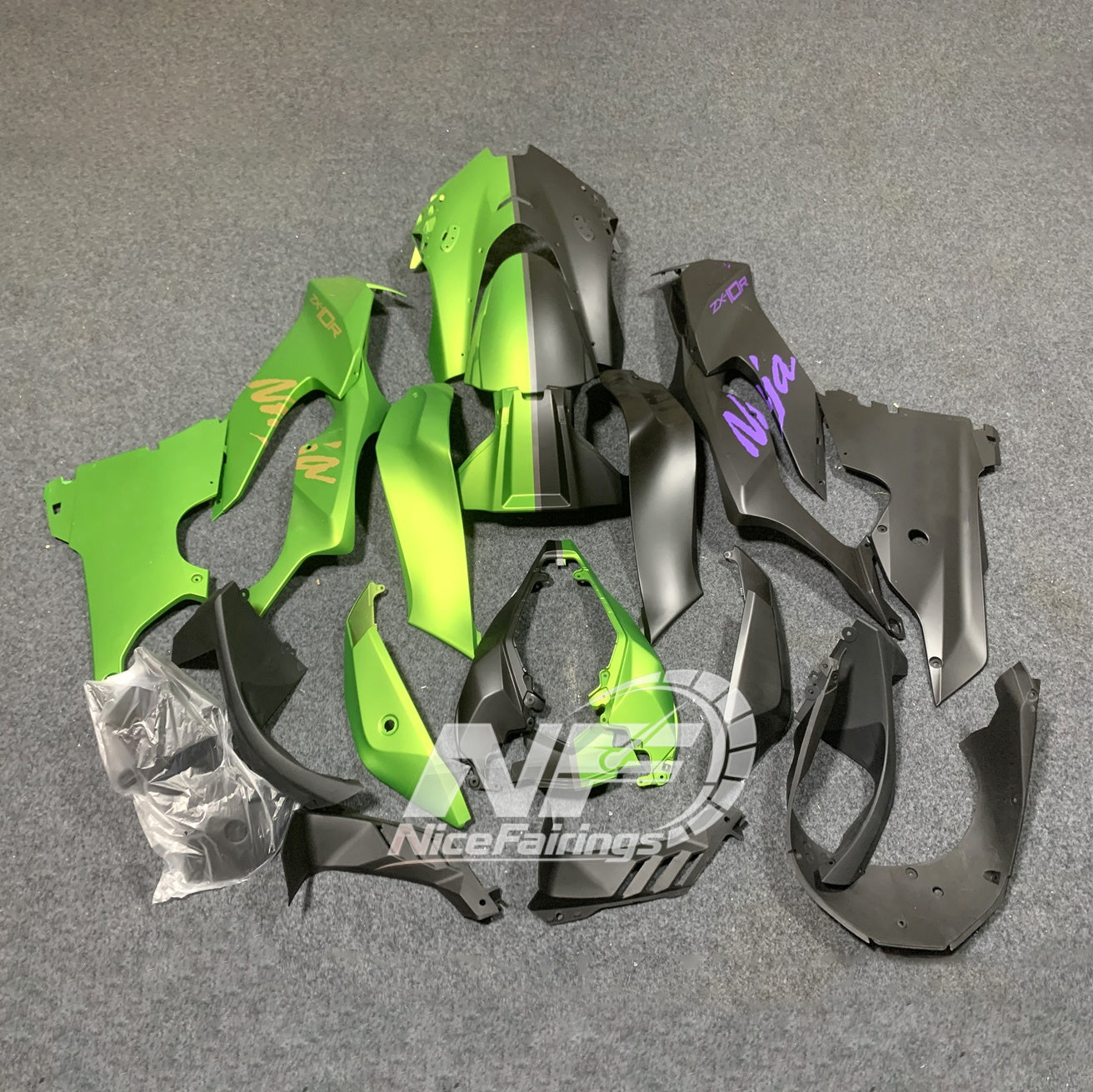 For Kawasaki ZX10R 2021-2026 Design 07 Fairings Kit | NiceFairings - rear angle image