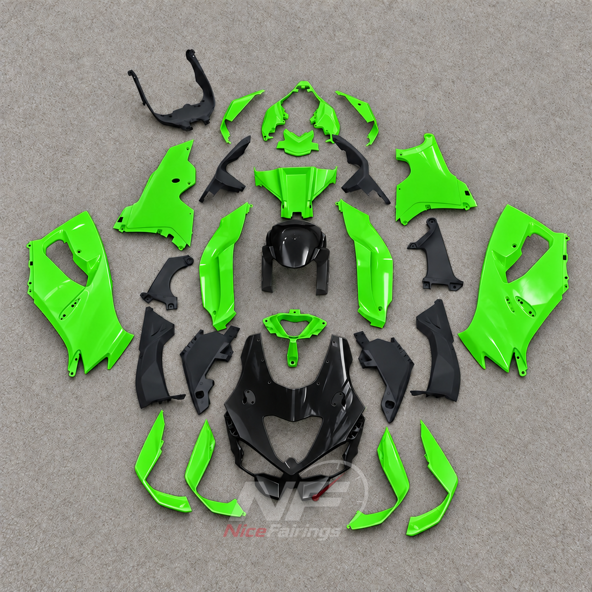 ABS Plastic Fairing Kit Fits 2026-2027 KAWASAKI ZX10R - Sportbike Bodywork - White | NiceFairings - paint design NO.5 option image