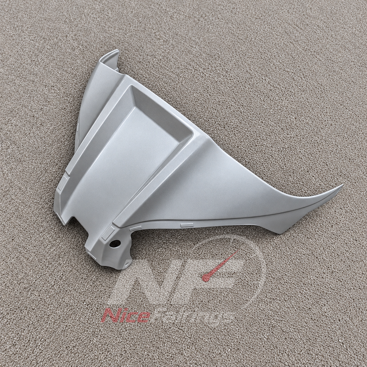 Aftermarket Fairing Kit Fits 2026-2027 KAWASAKI ZX10R - Sportbike ABS Bodywork - Pearl Silver | NiceFairings - detail angle image